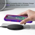 thumbnail image 6 of I-HONVA Compatible with iPhone 15 Case,3-Layer Military Grade Drop Protection Anti-Slip Bumper Rugged Shockproof Dustproof Protection 6.1 inch Phone Case,Purple Pink, 6 of 7