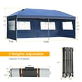 thumbnail image 2 of Euroco 10x20 Pop Up Canopy with Sidewalls, Outdoor Canopy Tent Heavy Duty for Backyard, Wedding Party Tent for Parties with Wheeled Bag (Navy), 2 of 9