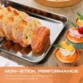 thumbnail image 6 of 12 Pcs Metal Serving Trays for Food,Baking Sheet Pan Stainless Steel Small Nonstick Cookie Sheet Set Quarter Baking Pan,Toaster Oven and Dishwasher Safe(10 x 8 x 1 Inch), 6 of 10