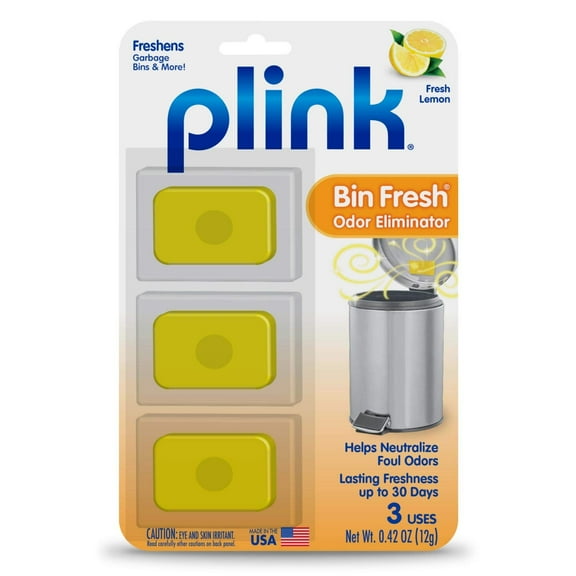 Plink Fresh Spaces Odor Eliminator Lemon Scent - Odor Eliminating - 3 Count