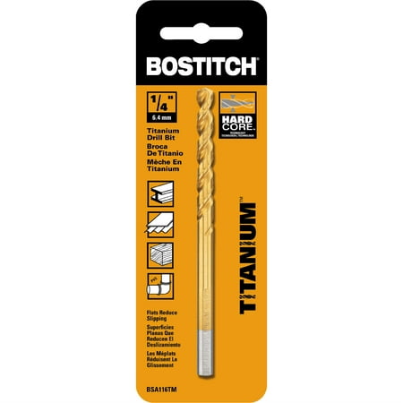 0.5 Inch High Speed Drill - BOSTITCH 3/8-Inch Titanium Speed Tip Drill Bit, BSA124TM