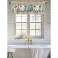 thumbnail image 6 of Fall Thanksgiving Valances for Windows White Green Pumpkins Leaves Linen Texture Kitchen Valance Curtain Rod Pocket Small Curtains for Cafe Bathroom Laundry Basement 54" x 18", 6 of 8