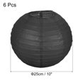 thumbnail image 2 of Uxcell 10 Inch Folding Hanging Wedding Home Party Paper Lanterns Black 6 Pack, 2 of 7