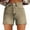 Khaki, variant on Seductiva Spring Summer Shorts for Women Womens Casual High Waist Denim Shorts Relaxed Fit Artretro Printed Floral Shorts with Pockets