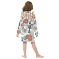 thumbnail image 7 of FORMRS Niños Bathrobe Unisex Hooded Robe Soft Plush Pajamas Sleepwear, Size 2-3T, Gray Snow Houses, 7 of 7