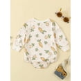 thumbnail image 5 of Newborn Baby Boy Girl Easter Outfits Carrot Bunny Print Long Sleeve Bubble Romper Sweatshirt 0 3 6 12 18 Months Cute Spring Clothes, 5 of 8