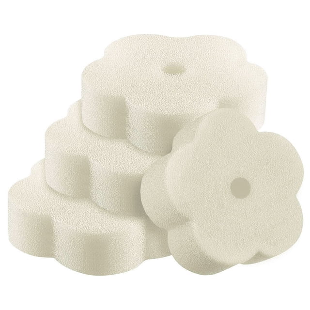 10 Pcs Éponge Absorbante d'Huile Crémeuse pour Spa et Piscine