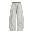 thumbnail image 4 of SJLDQY Girls Sweatpants Letter Graphic Casual Baggy Pants Drawstring Waist Pants with Pockets, 4 of 5