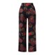 thumbnail image 4 of Pantalones de pierna ancha retro de algodón y lino sueltos casuales con estampado de mujer de moda Fridja hfkajh98859, 4 of 5