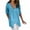 Blue, variant on gakvbuo Plus Size Summer Tops For Women Tops Dressy Casual Tunic Tops To Wear With Leggings Women Casual Solid Irregular V-Neck Short Sleeve Pockets Top Blouse