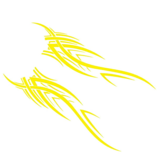 2X autocollants latéraux graphiques autocollants de carrosserie autocollant  générique jaune 