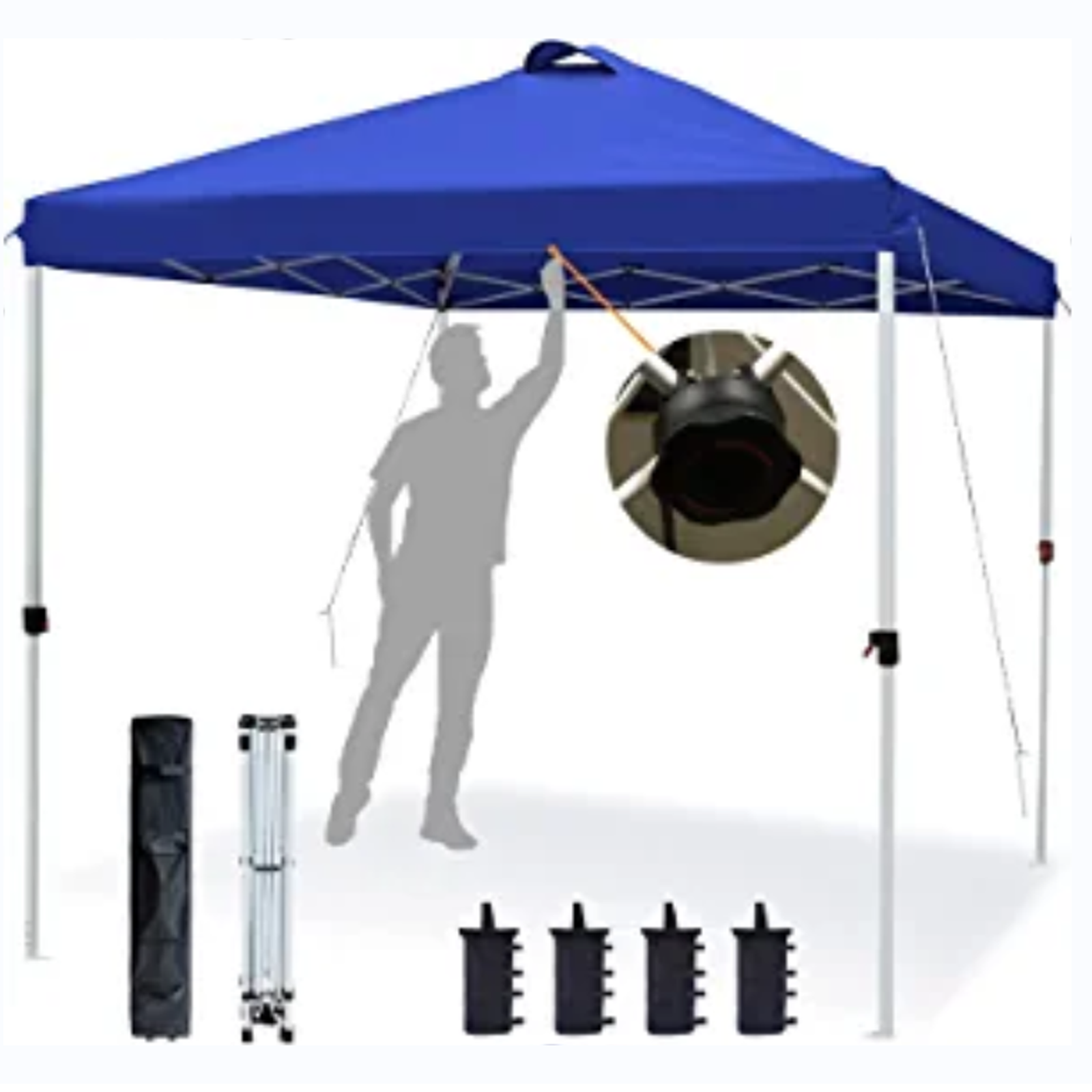 LONGGLE 10'x10' PopUp Portable Canopy with Air Vents for Patio, Party