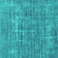 thumbnail image 1 of Ahgly Company Machine Washable Indoor Square Abstract Turquoise Blue Modern Area Rugs, 4' Square, 1 of 4