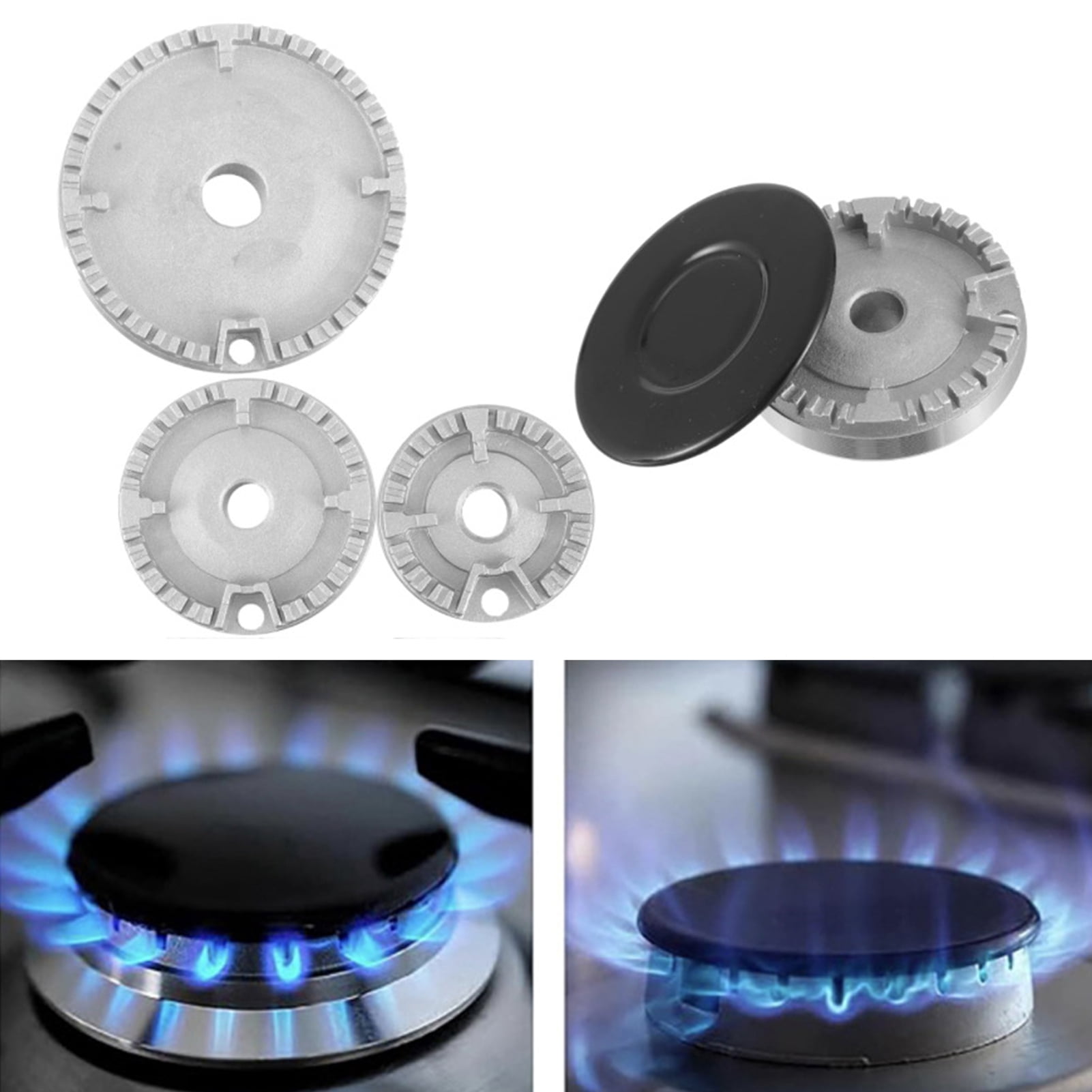 OIUR 8Pcs Gas Stove Burner Cover Easy Installation High Temp Resistant Electric Stove Cover for Samsung for LG for MATAG Stovetop