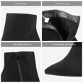 thumbnail image 2 of Botas DREAM PAIRS SIANNA-1 negras con tacón grueso y tobilleras, 2 of 8