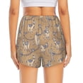 thumbnail image 2 of Lsque Cactus Alpaca Printed Women's Running Shorts with Liner Pockets,Elastic Quick Dry Workout Athletic Gym Yoga Shorts,Womens High Waist Shorts-Small, 2 of 9