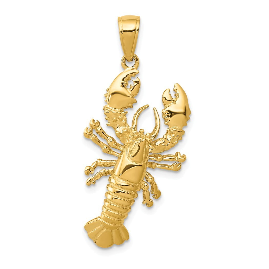 Jewelry 10k Gold Lobster Pendant Necklace Jewelry Gifts for Women
