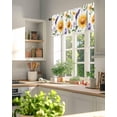 thumbnail image 3 of Spring Floral Valances for Windows, Sunflower Lavender Flower Leaf Rod Pocket Kitchen Window Curtain Valance, Rustic Plant Window Treatment Valance Curtains for Kitchen Living Room Bathroom, 54"x18", 3 of 6