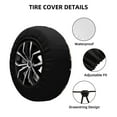 thumbnail image 2 of Yiaed Butterflies1 Print Tire Wheel Cover, Waterproof Spare Tire Cover Fit for Jeep, Truck,Trailer, RV, SUV, Camper and Most Vehicle-14 inch, 2 of 6
