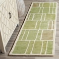 thumbnail image 5 of SAFAVIEH Martha Stewart Blocks Geometric Wool Area Rug, Green/Ivory, 4' x 4' Round, 5 of 9