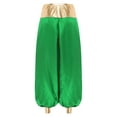 thumbnail image 4 of renvena High Waist Silky Satin Arabian Harem Pants for Women for Rave Halloween Cosplay Dancewear Green 3XL, 4 of 7