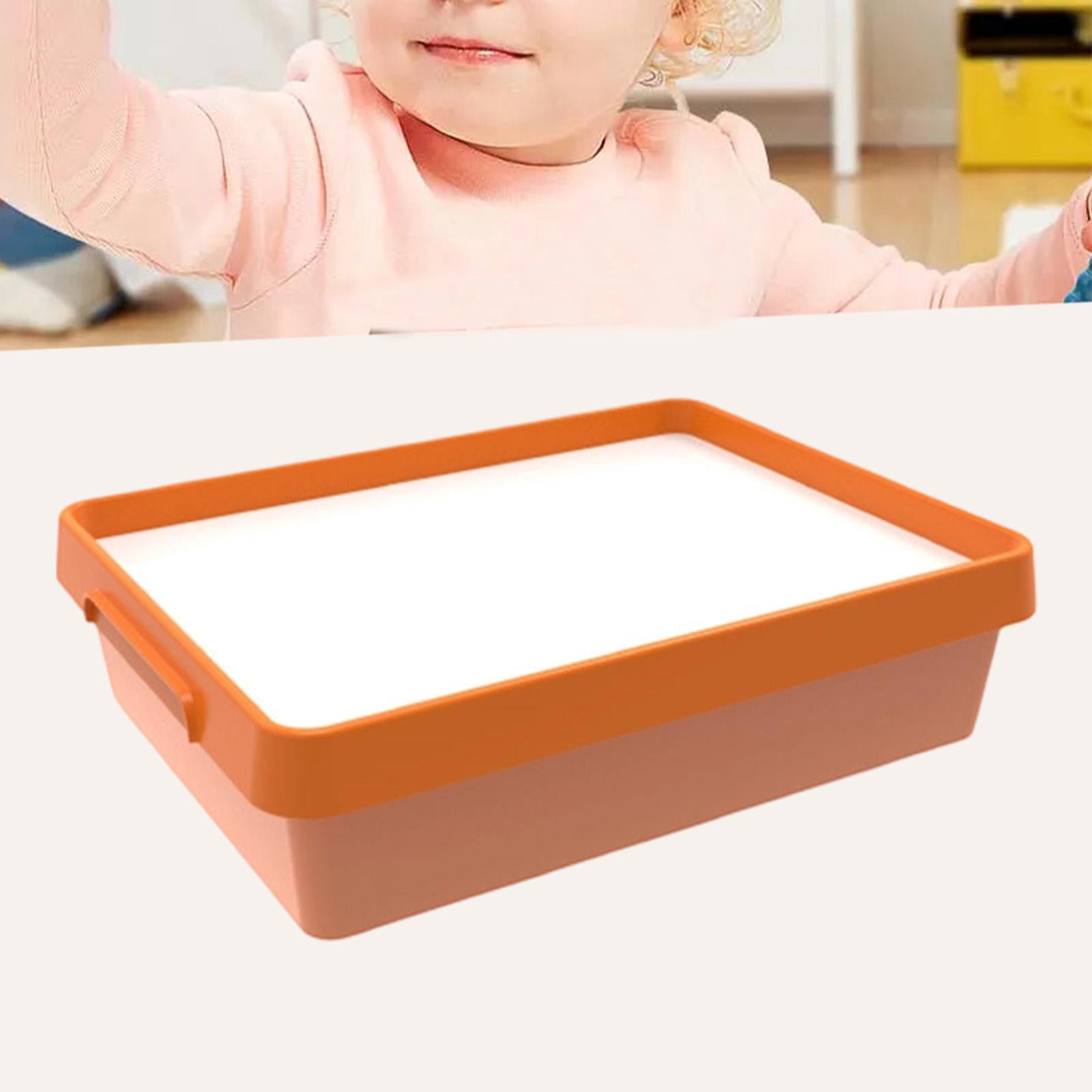 Dualoai Sand Painting Light Box Boys Girls Color Shape Cognition Sensory Light Table Tangerine