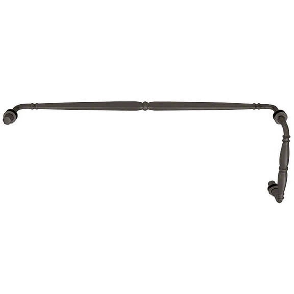 CRL V1C8X240RB Oil Rubbed Bronze Victorian Style Combination 8" Pull Handle 24" Towel Bar