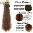 thumbnail image 5 of WIGSIN 32Inch Synthetic Long Kinky Curly Ponytail Drawstring Clip In Ponytail Black Blonde Hair Extension for Women, 5 of 10
