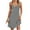 Gray, variant on Cami Dress for Women Spaghetti Strap Casual Mini Dresses Summer Beach Sundress V Neck Vacation Dresses