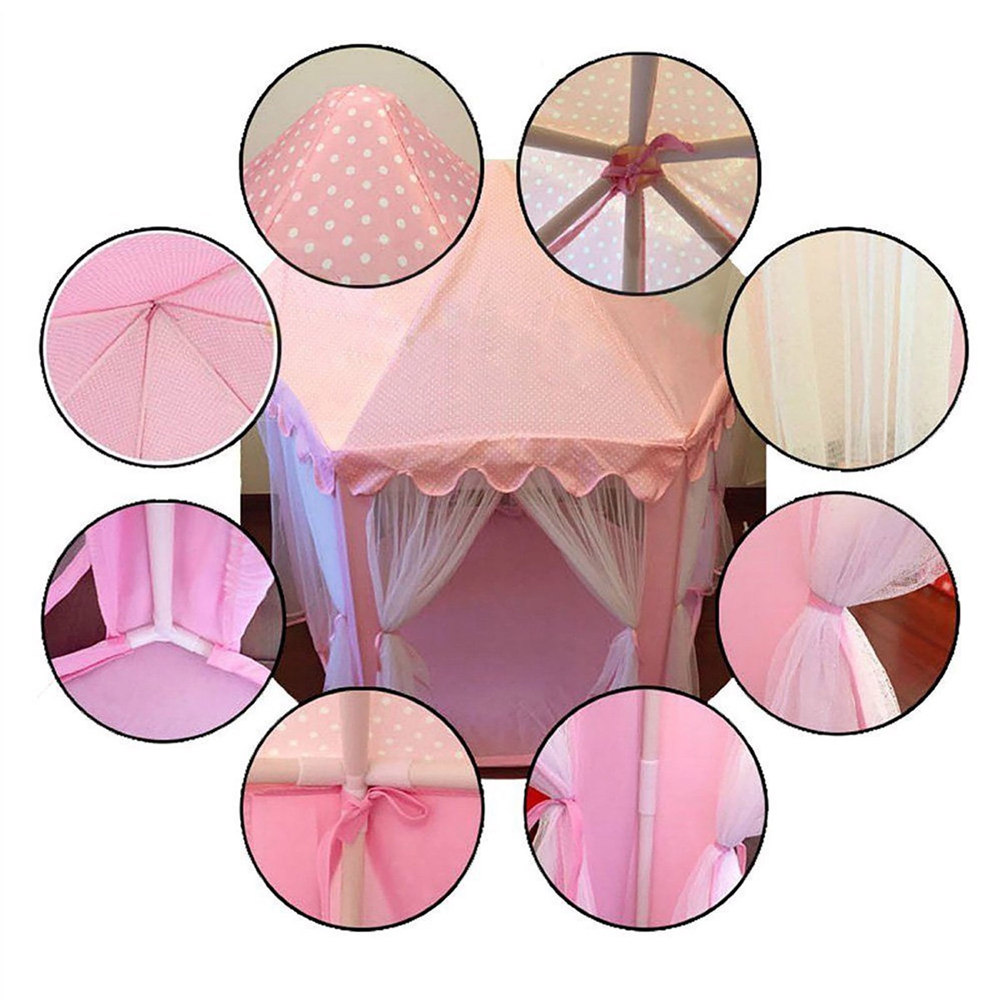 Dropship Outdoor Indoor Portable Folding Princess Castle Tent Kids Children  Funny Play Fairy House Kids Play Tent(Warm LED Star Lights) to Sell Online  at a Lower Price