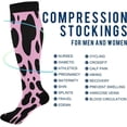 thumbnail image 4 of GZHJMY 1Pair Fashion Print Compression Socks for Women Men, Knee High Stockings for Athletic Sports,Running,Travel, 4 of 7
