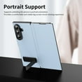 thumbnail image 5 of Dteck for Samsung Galaxy Z Fold 6 Case with Stand, Luxury Leather + Hard PC Shell Shockproof Hinge Protection, Slim Fit Scratch Resistant Flip Cover for Samsung Z Fold 6,Lightblue, 5 of 12