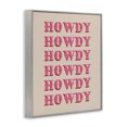 thumbnail image 3 of Stupell Industries Howdy Pink Typography Gray Framed Giclee Art, design by CAD Designs, 14 x 11, 3 of 8