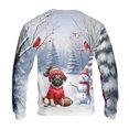 thumbnail image 2 of Hello Winter Pug Football Snowman Welcome Snowy Morning All Over Print 3D Sweatshirt Unisex Merch Dog Lover Gifts - 01012, 2 of 6