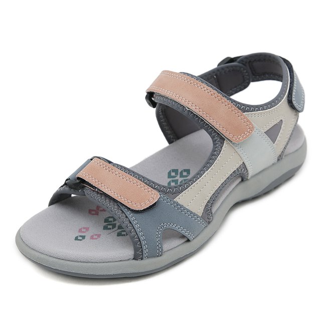 Sandalias de plataforma para mujer cómodas sandalias planas de retales para caminar y viajar