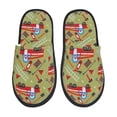 thumbnail image 1 of Fotbe Cartoon Fire Truck Pantuflas Peludas para Mujer con Estampado, Zapatillas de Peluche, Zapatos de Invierno para Casa, Uso Interior y Exterior-Large, 1 of 8