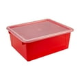 thumbnail image 5 of Storex Deep Storage Tray with Lid, Letter Size, 10 x 13 x 5 Inches, Red, 5-Pack, 5 of 5