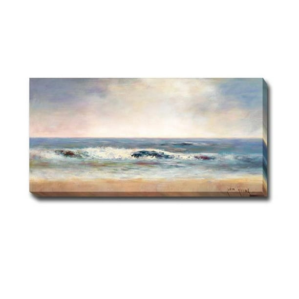 Spray Surf 2 de John Young Premium Toile Enveloppée Giclee Art - 16 x 32 x 1,5 Po.