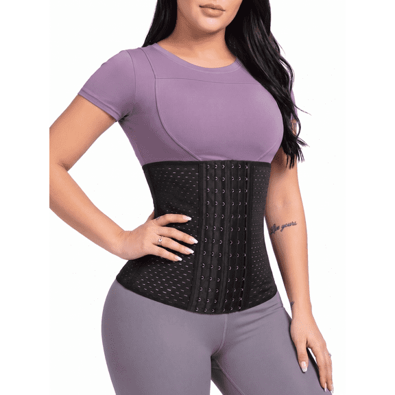 KoRwelex Waist Trainer for Women, Tummy Control Body Shaper Shapewear,Waist Cincher Sport Girdle with Adjustable Hooks