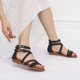 thumbnail image 5 of Sandalias con tiras cruzadas para mujer Sandalias de playa de verano Sandalias de vestir para fiestas y vacaciones, 5 of 7