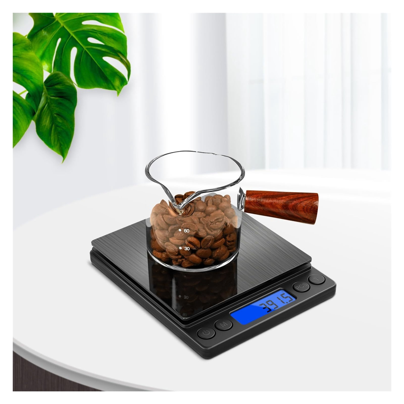 Obsidian Black Digital Kitchen Scale High-Precision Food Weighing Baking Coffee Ingredient Scale ,High-Precision Weighing Technology