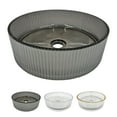 thumbnail image 6 of 90210 Kitchen and Bath 14" Gray Glass Round Vessel Sink For Bathroom Vanity, 6 of 6