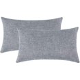 thumbnail image 1 of Dinheiro Juego de 2 fundas de almohada lumbar de color puro, fundas de almohada decorativas de lino rústico para decoración de sofá, 1 of 7