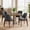 Dark Gray, variant on Wooden Dining Chairs, Linen Upholstered Dining Room Chairs with Solid Rubberwood Legs, Set of 2, Beige