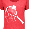 thumbnail image 4 of Inktastic Swinging Tennis Racket Women's Plus Size T-Shirt, 4 of 5