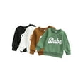 thumbnail image 7 of Kiapeise Kids Infant Baby Boy Girls Clothes Babe Letter Printed Long Sleeve Pullover Sweatshirt Shirt Sweater Tops, 7 of 7