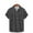 Black, variant on Mens Hawaiian Shirt Short Sleeve Button Down Beach Shirts Big & Tall Plaid Lapel Shirts Casual Loose Work Shirts