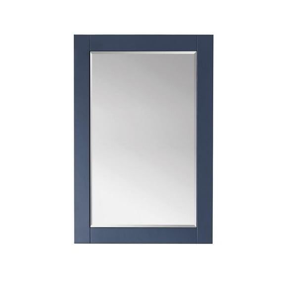 Ivy 24" Rectangular Bathroom Wood Framed Wall Mirror in Royal Blue