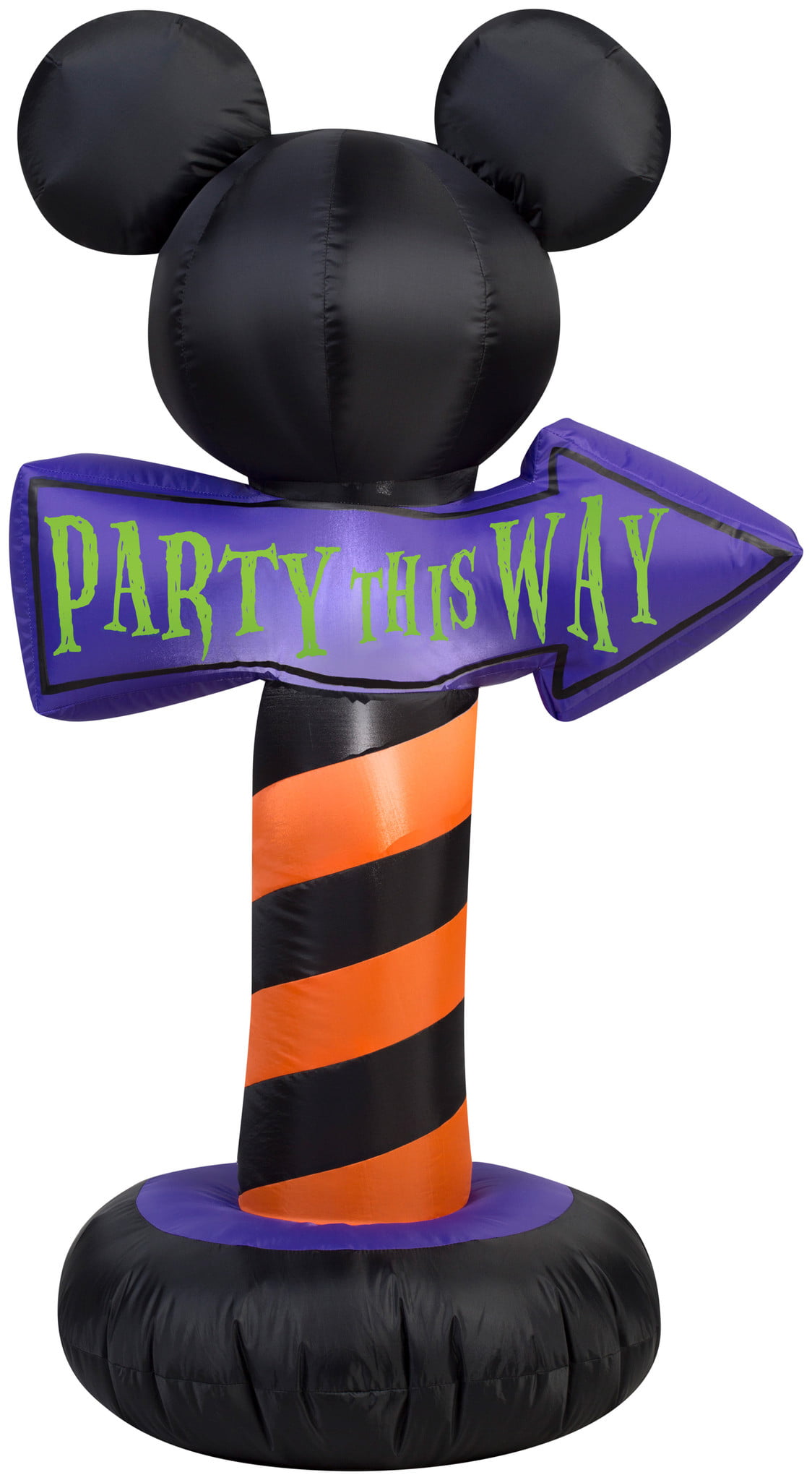 3.5' Airblown Mickey Ears with "Party this Way" Sign