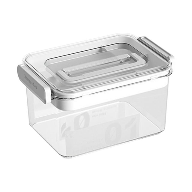WRKEKC Clearance Transparent 2-Tier Medicine Storage Box – Secure Spring-Lock Design for Household Medication Organization